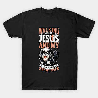 Jesus and dog - Schapendoes T-Shirt